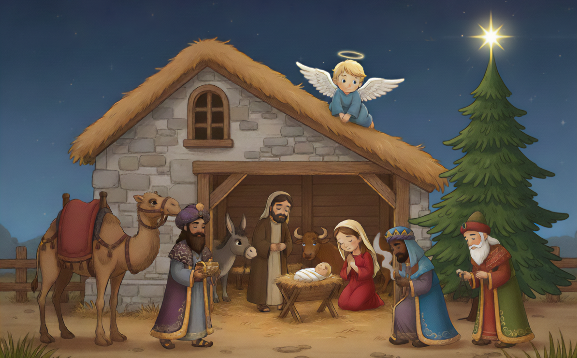Gabriel the Brave Manger Scene
